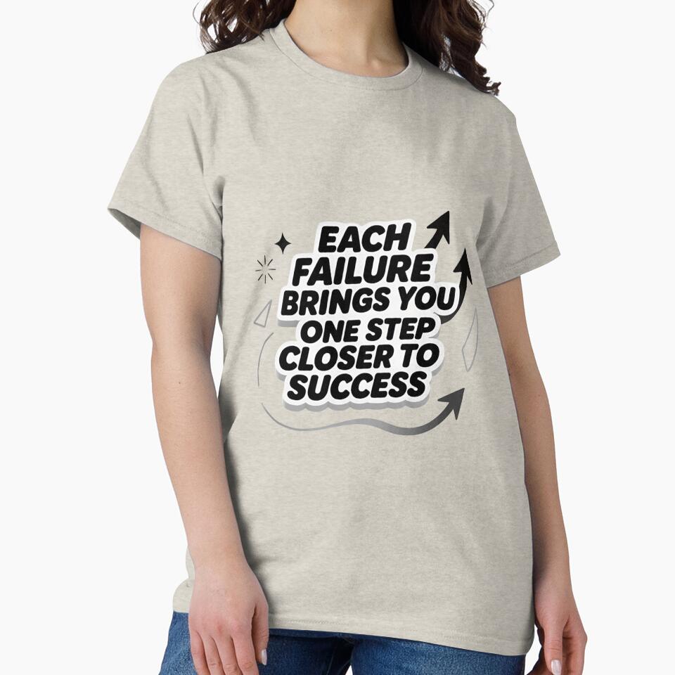 Each Failure Brings Closer to Success Motivation Quote by ThePixelAndPine