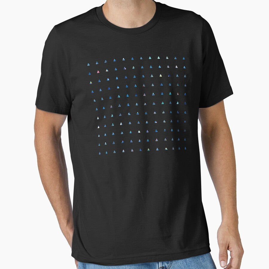 Printed image of blue sequins - pyramid shapes on classic blue background by JaReVa