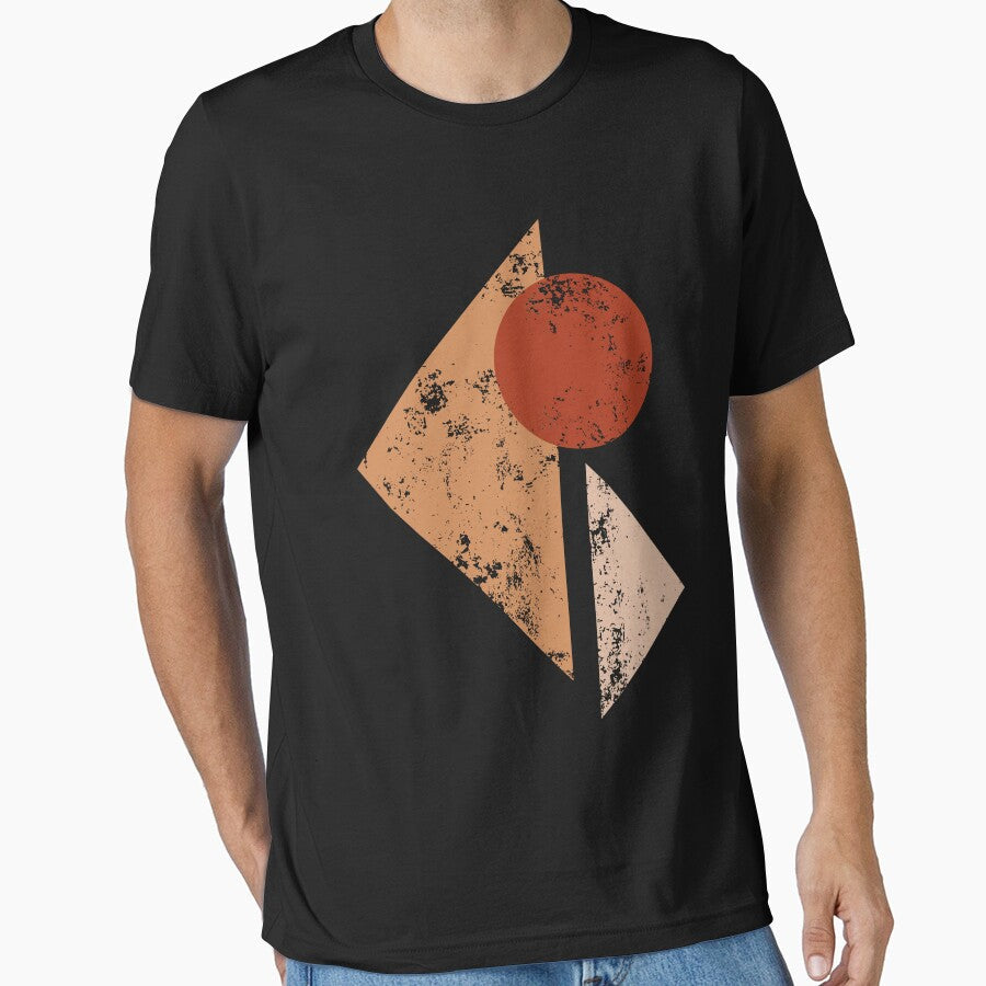 Round, Geometric Boho Art Prints in Earthy Tones Active T-Shirt by BesideStyles