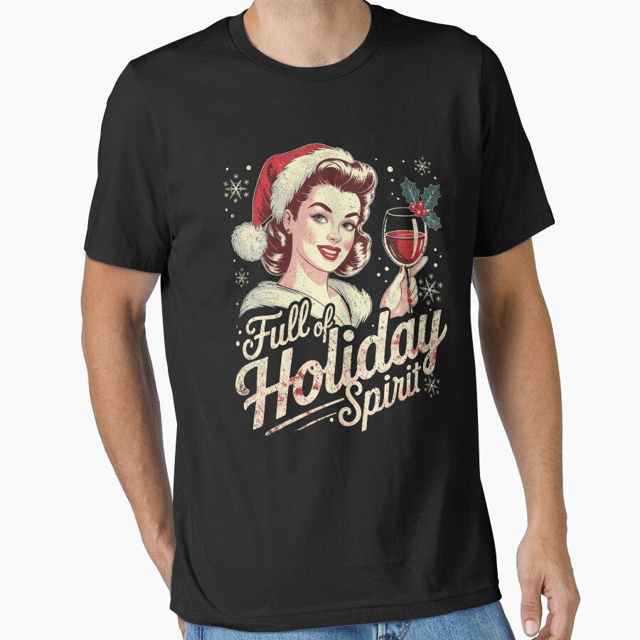 Holiday Spirit Funny Cocktail Festive Bright Cheerful by BlightedArt