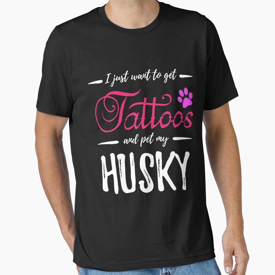 Husky Dog Lover Tattoo Funny Dog Mom by JamesClarke84