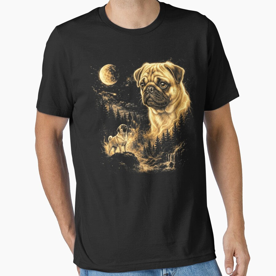 Pug Howling At The Moon Wolves Meme Mystic Nature Wildlife by jakaun