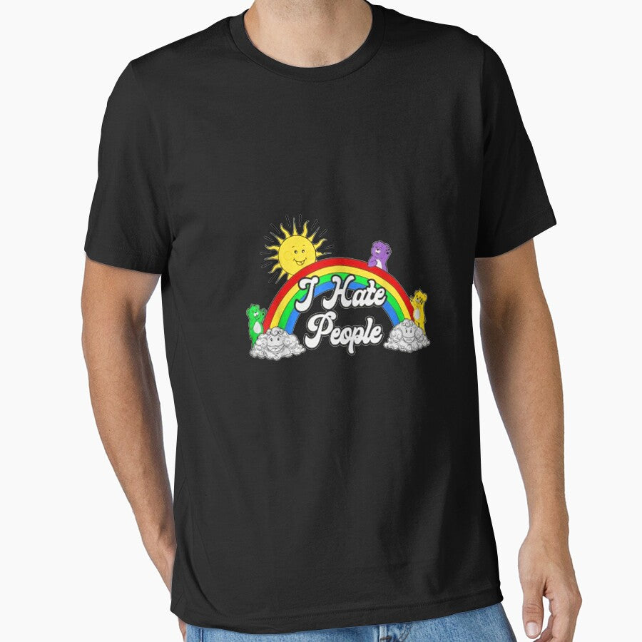 I Hate People Rainbow Printed Graphic by LochyshiArah