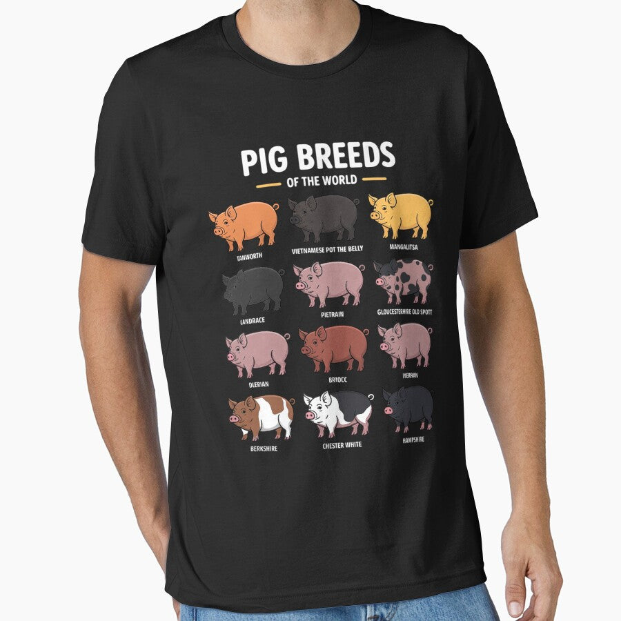 Cute Pig Breeds of the World Farm Animal Lovers by silladive