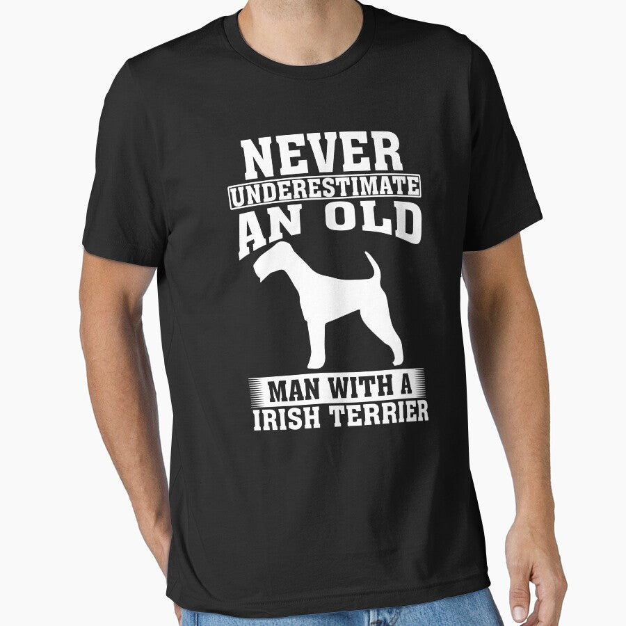 Never Underestimate an Old Man with Irish Terrier by CosmoKitsch