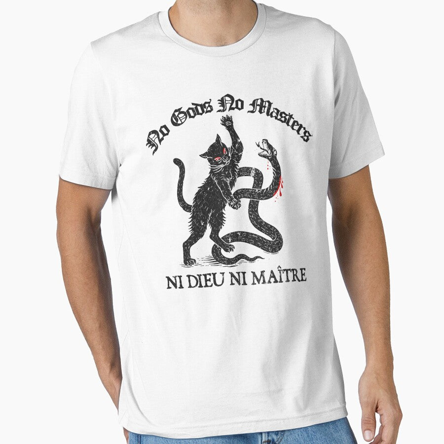 No Gods No Masters Cat - Cat Chinga la Migra Anti-ICE by RandyHaskins