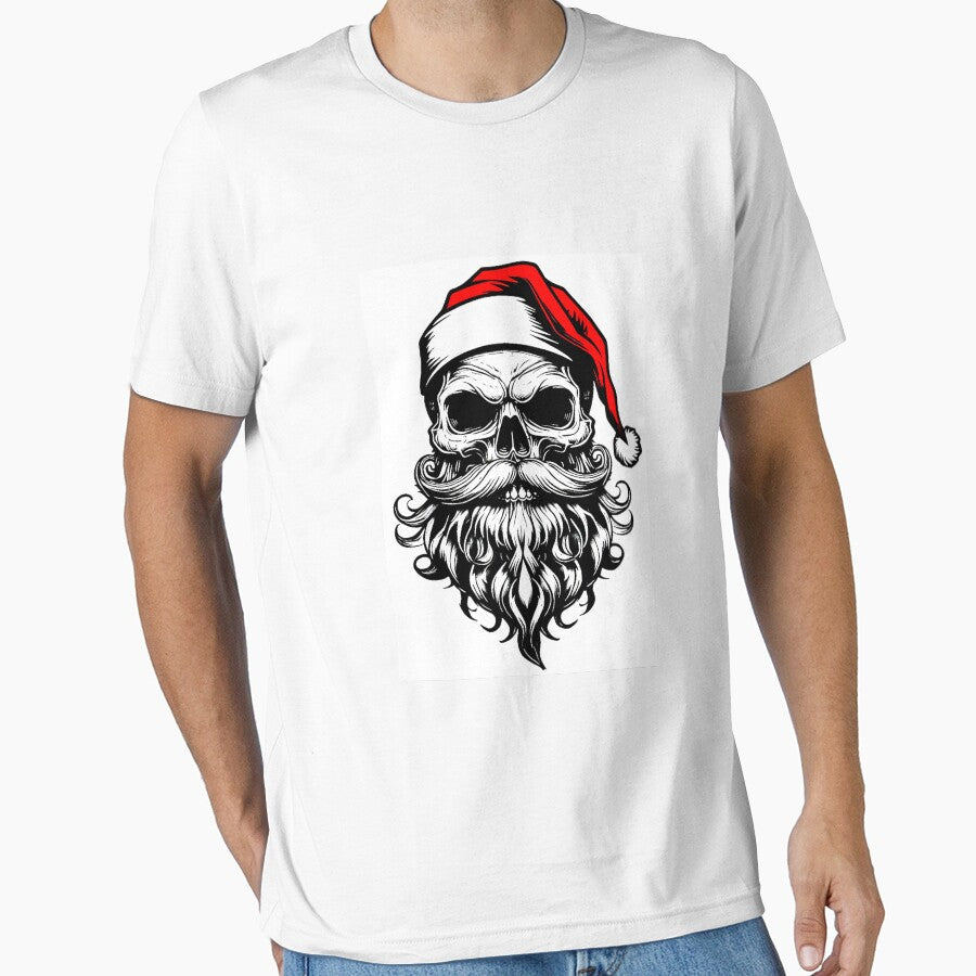 Santa Skull - Funny Edgy Holiday Pop Art by Earth Nature Creations