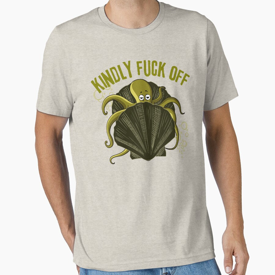 Kindly fuck off funny octopus in shell by reka88