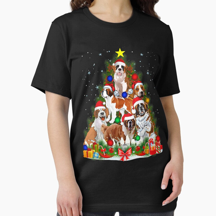Funny St Bernard Dog Christmas Tree by ManishDayal