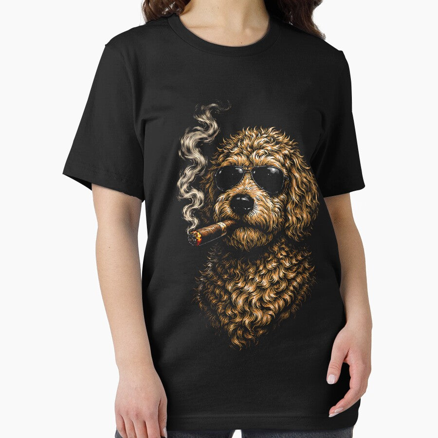 Goldendoodle Dog Smoking Cigarette Funny Goldendoodle Meme by FrankIsabel