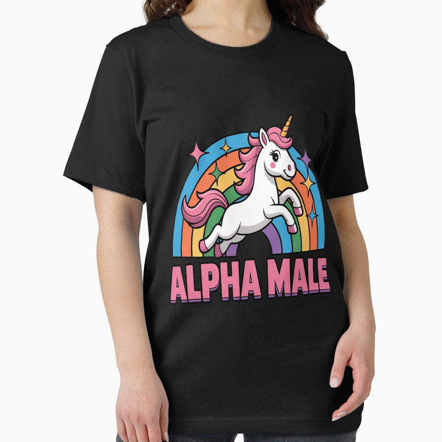 Alpha Male Unicorn Sarcastic Ironic Weird Y2K Humor by orlodrake