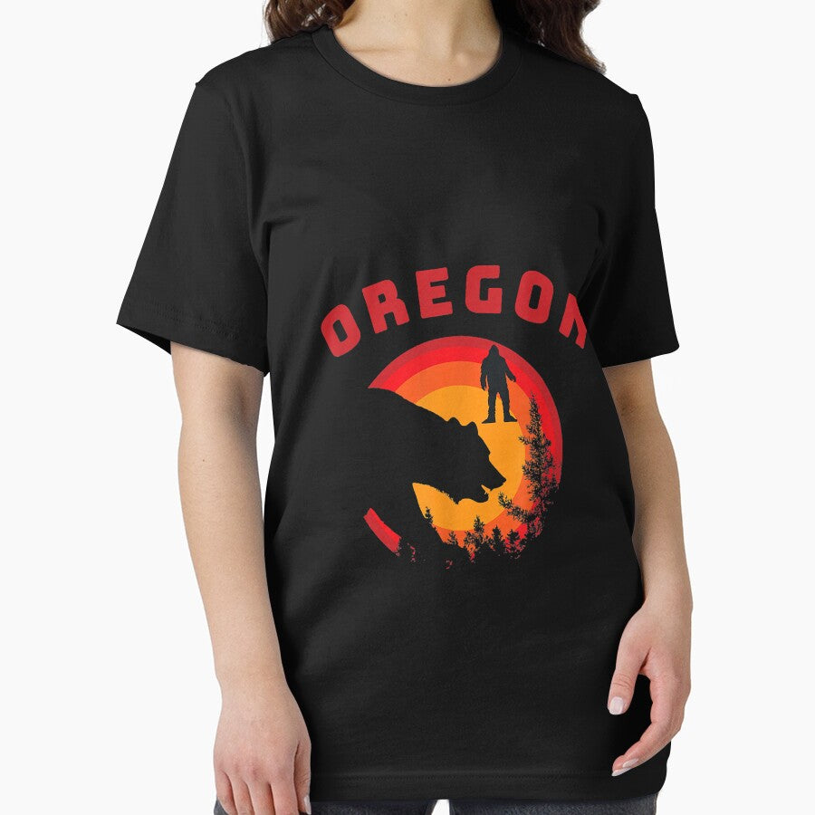 Oregon bear bigfoot sunset vacation souvenir novelty gift by luciaaljudith
