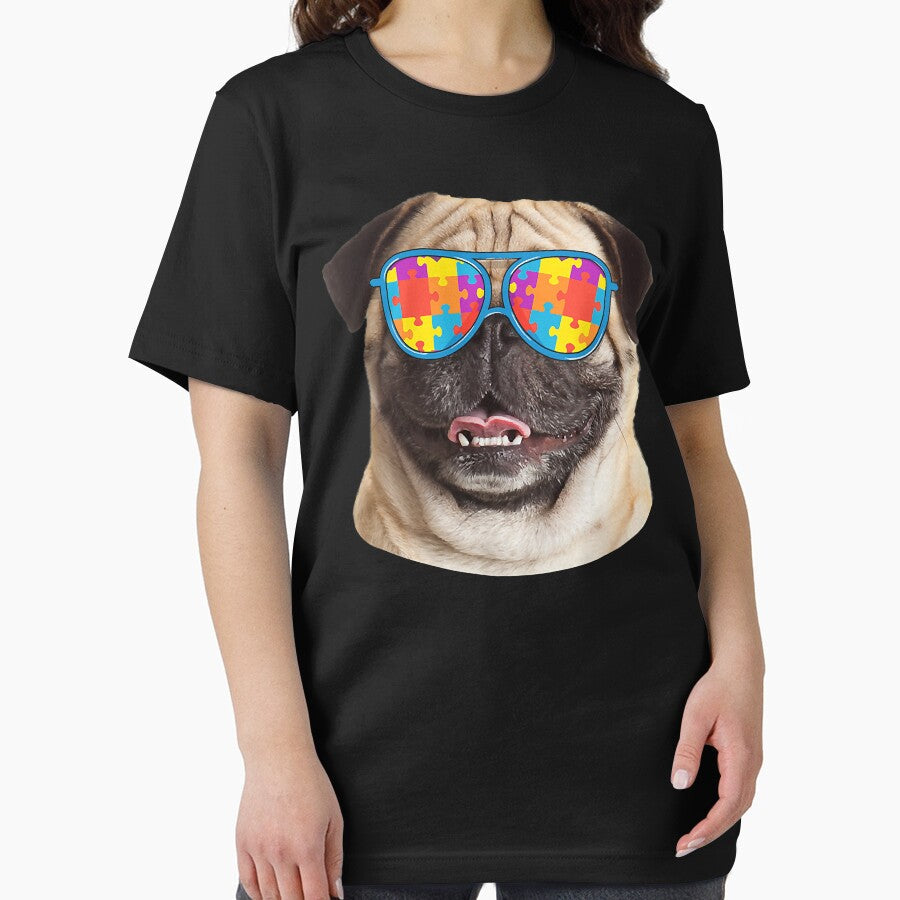 Dog Lover Funny Autism Awareness Pug by JohnnyBench73