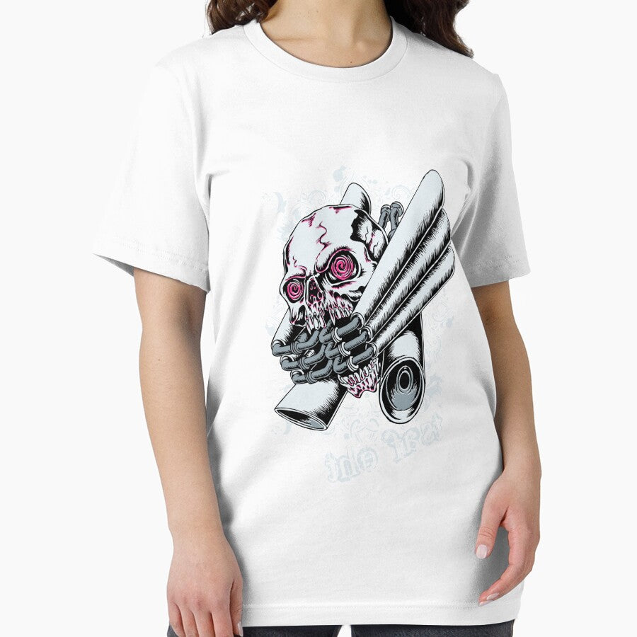 Printed Illustration, skull print, prints, happy by LachenEaton