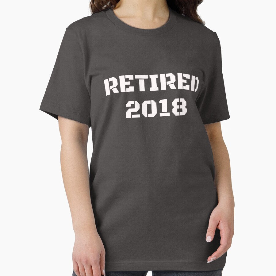 Funny Retired 2018 Shirt For Retirement Party or Gift by Orange Pieces