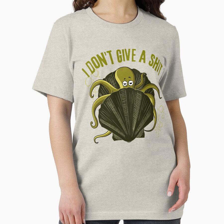 I don't give a shit funny octopus in shell by reka88