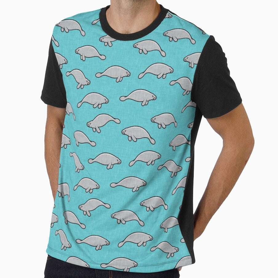 manatees - teal by littlearrow