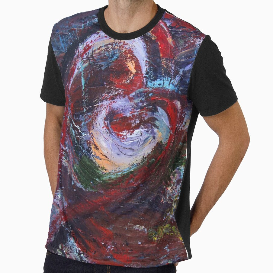 Abstract Red Heart Artwork by Katt Yanda by Artist-Katt-Yanda