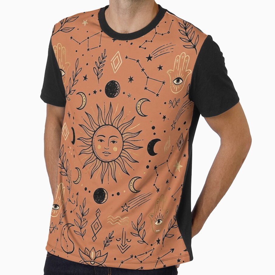 Mystical Celestial Pattern – Boho Astrology Seamless Art by OpenDreamArts