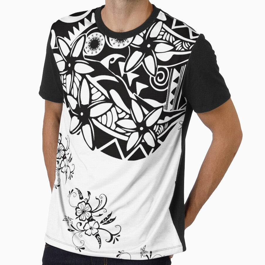 white Polynesian Tribal Printed by judsonsen