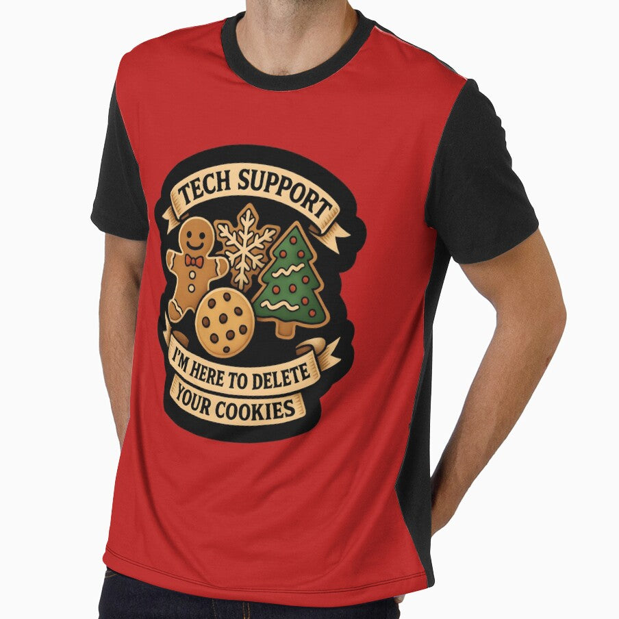 Holiday Humor Tech Support I'm Here To Delete Your Cookies by DemureArtsy