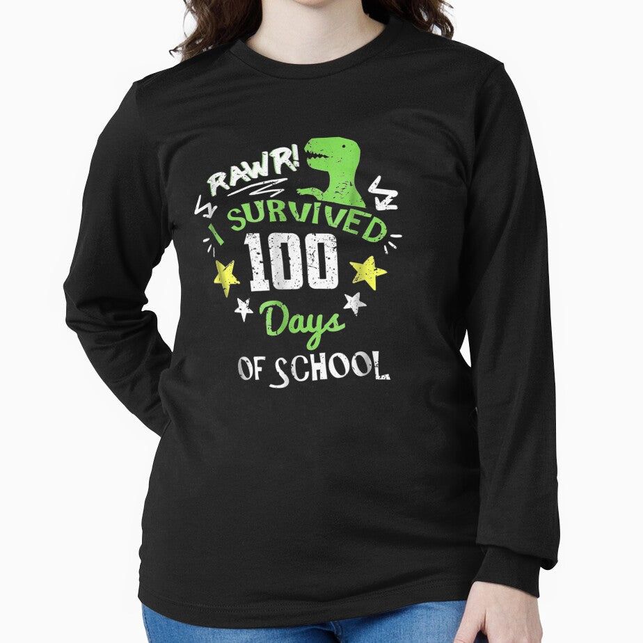 Rawr I Survived 100 Days Of School T Rex Dinosaur by vivanbess