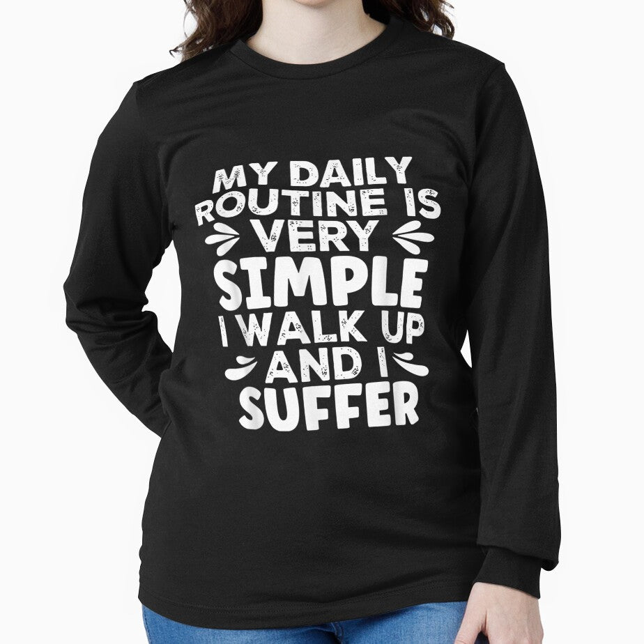 My Daily Routine Is Very Simple Novelty Sarcatic Funny by vergielx