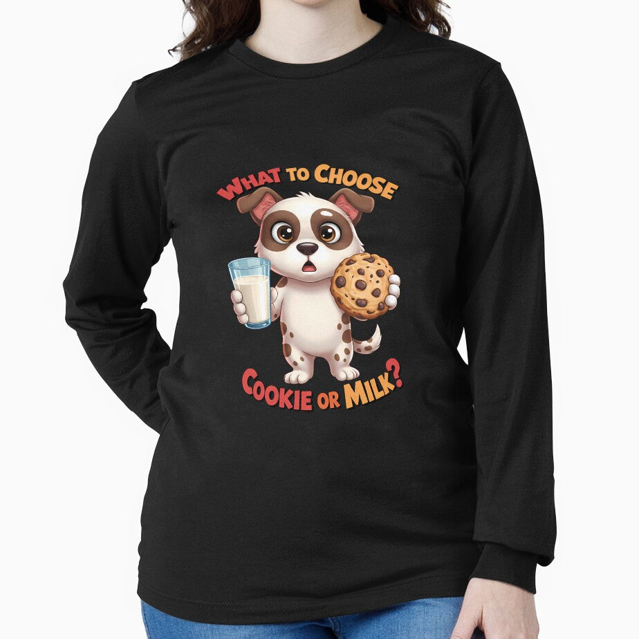 What to Choose – Cookie or Milk? Funny Cookie Cereal Dog Design by Art-Arcade6