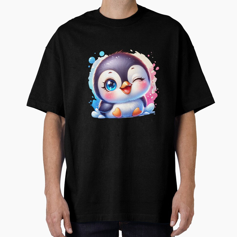 Peeking Penguin – Adorable Penguin Watercolor Design by artedigital99