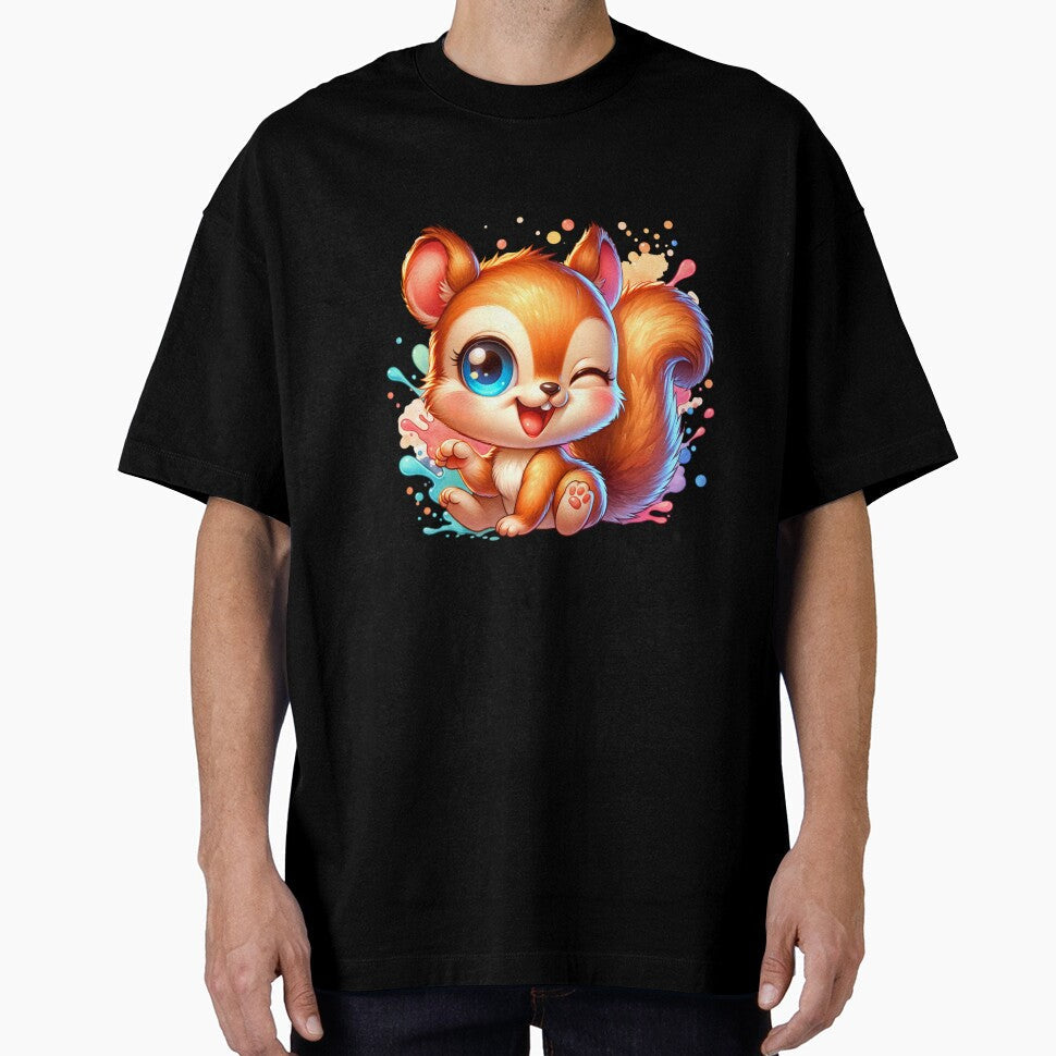 Peeking squirrel – Cute Watercolor squirrel Design for Stickers & Shirts by artedigital99
