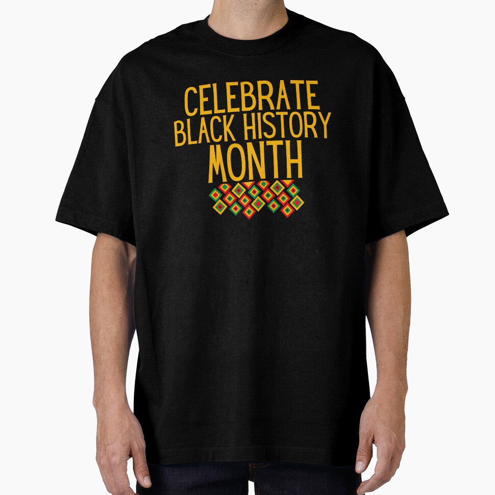 Celebrate Black History Month Slogan Text Design by EarthArtDesigns