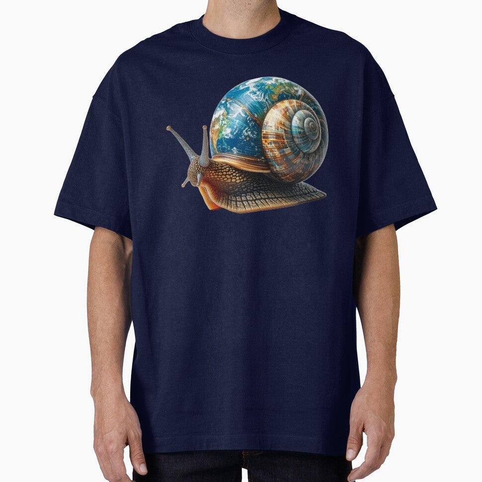 Snail with a shell textured like the Earth! by Alan-David