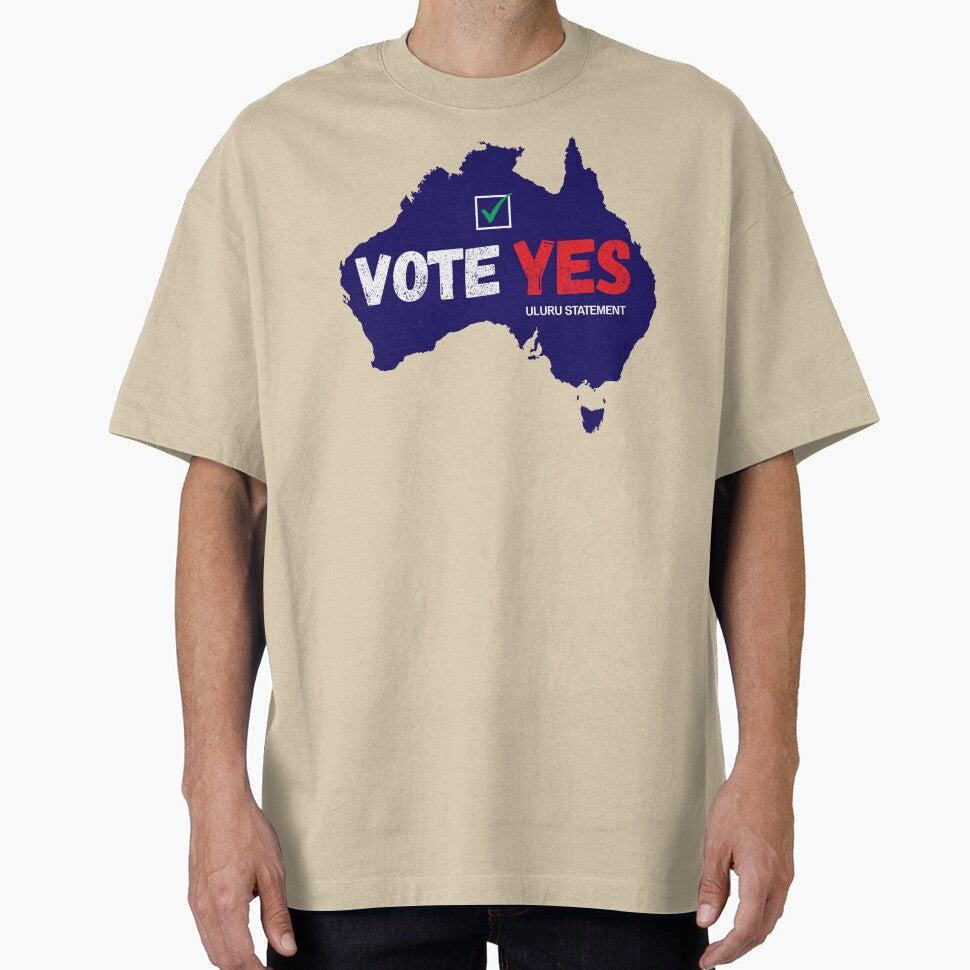 Vote Yes - Uluru Statement on Australia Map- Graphic design by PrintChics