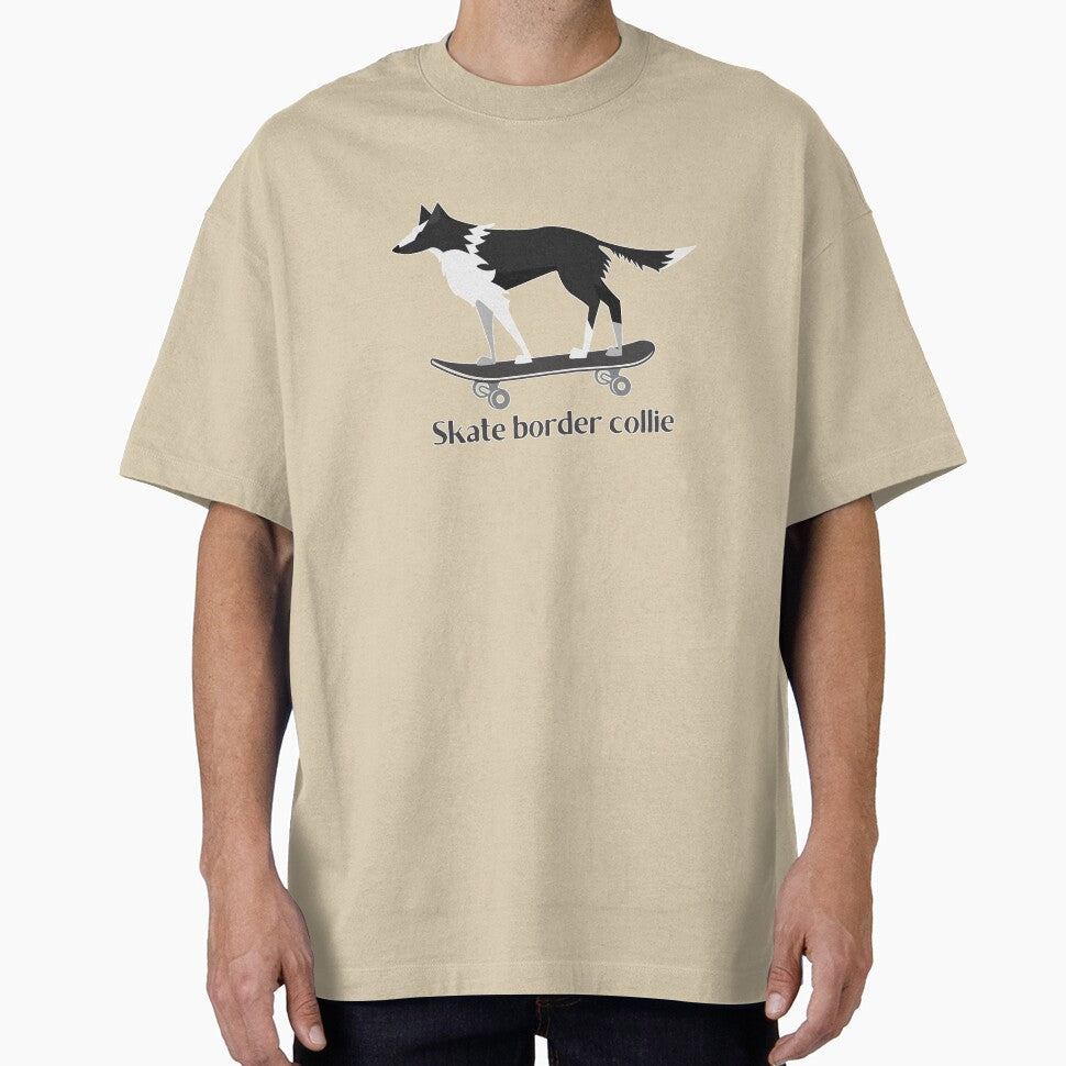 Skate Border collie pun Dog lover by LynHebb
