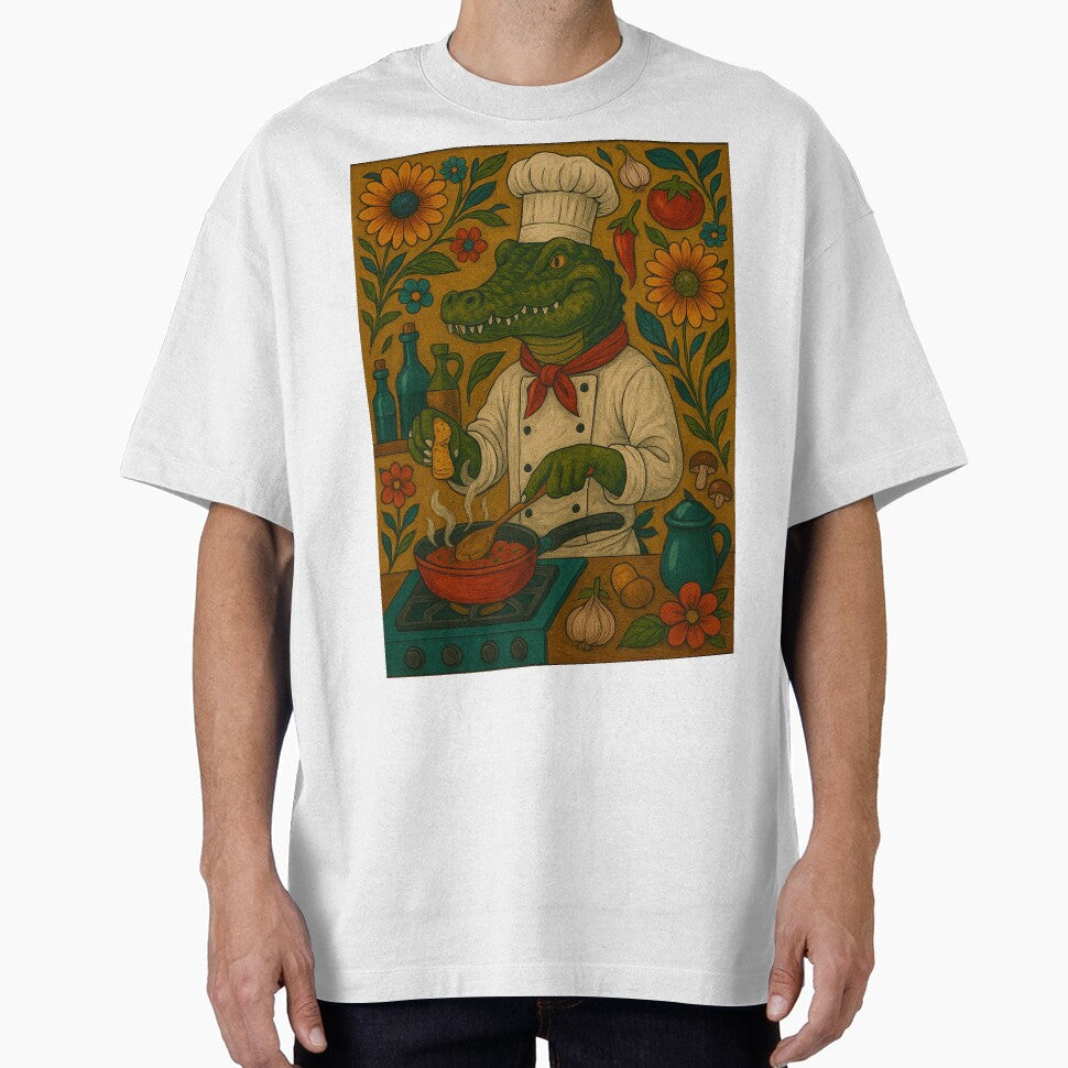 Chef Alligator – Funny Animal Kitchen Art by infinitylandd