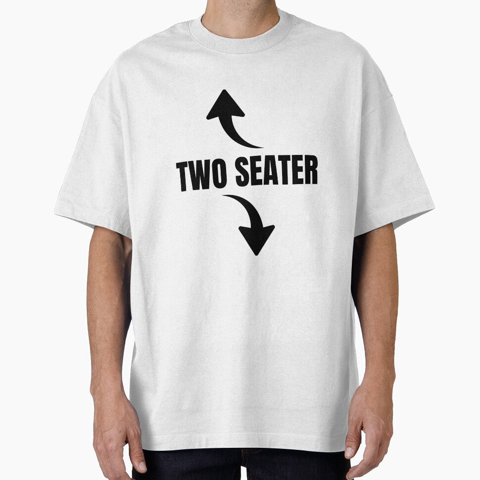 Two Seater Funny Arrow Typography | Subtle Innuendo Design by OURART15