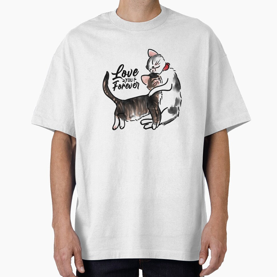 Cuddle Buddies Forever Cat Illustration by DesignsbySisco