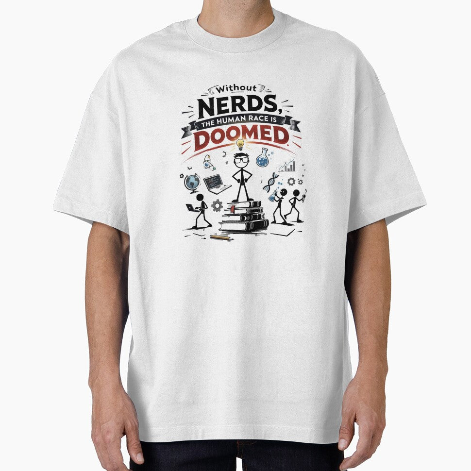 Without Nerds The Human Race Is Doomed Stick Man On Podium by WithoutTheNerds