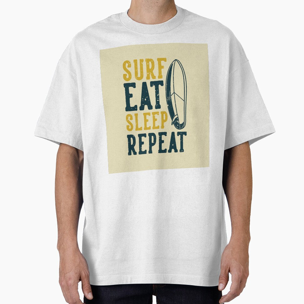 Vintage Slogan Typography Surf Eat Sleep Repeat by Peekonet