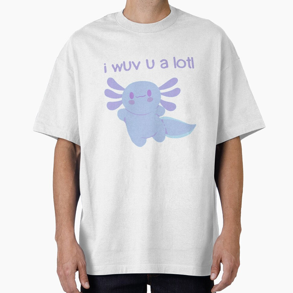I wuv you a lotl - Cute Axolotl - I love you by EvergreenRevolt