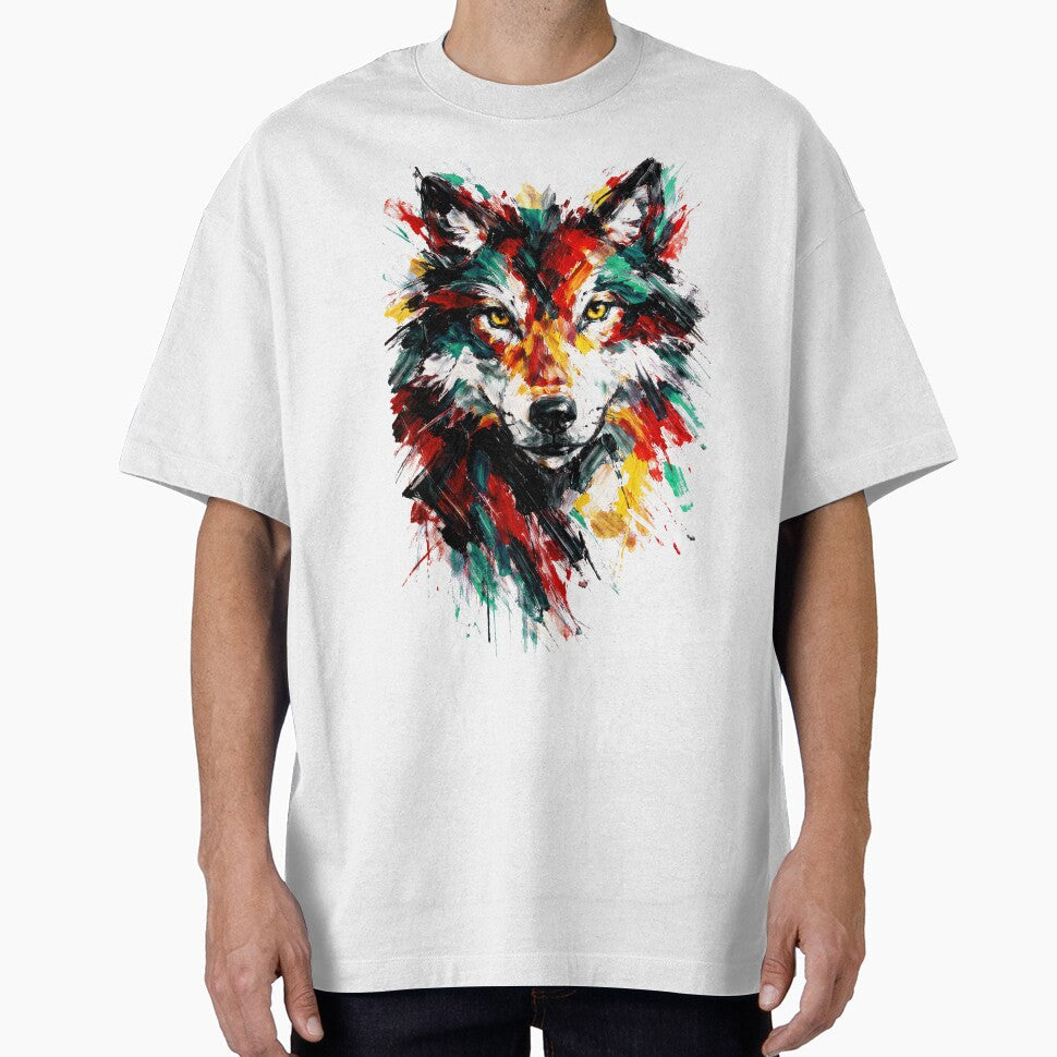 Vibrant Impasto Wolf by caracatita75