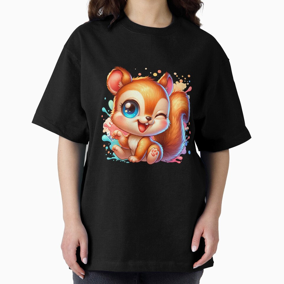 Peeking squirrel – Cute Watercolor squirrel Design for Stickers & Shirts by artedigital99