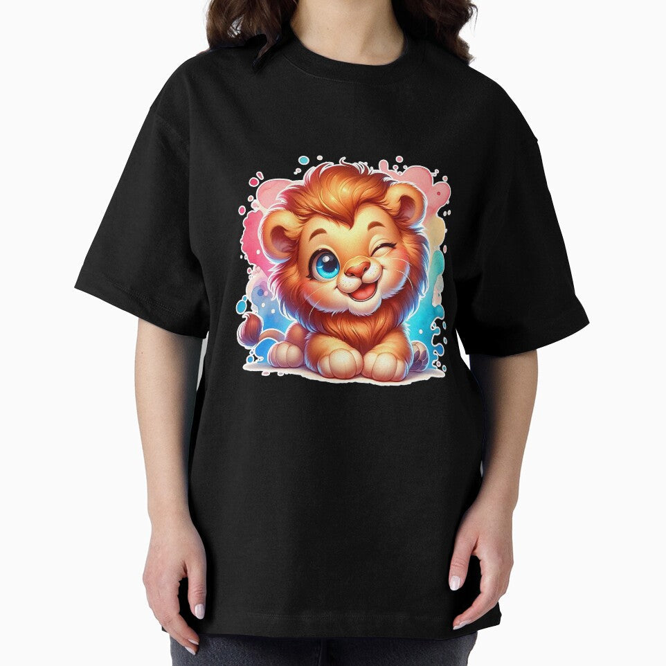 Peeking Lion – Adorable Lion Watercolor Illustration by artedigital99
