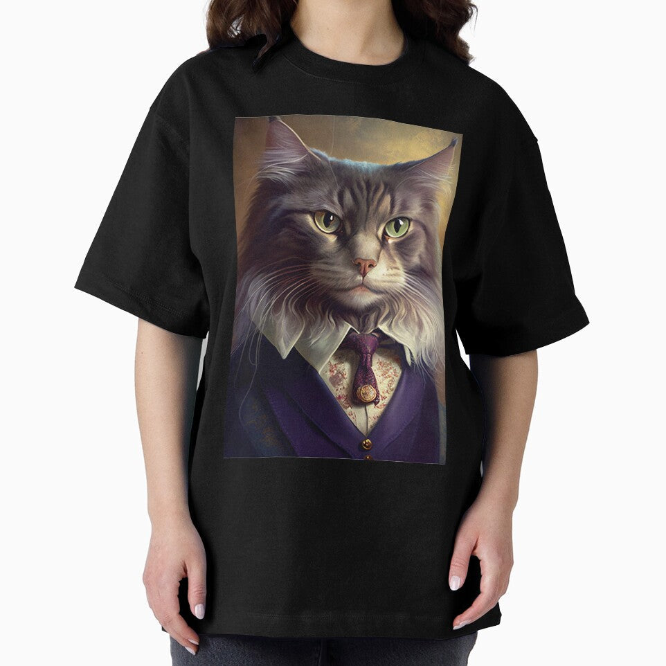 A Distinguished cat portrait wearing a royal suit by KoolArtDistrict