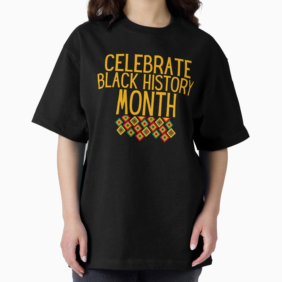 Celebrate Black History Month Slogan Text Design by EarthArtDesigns
