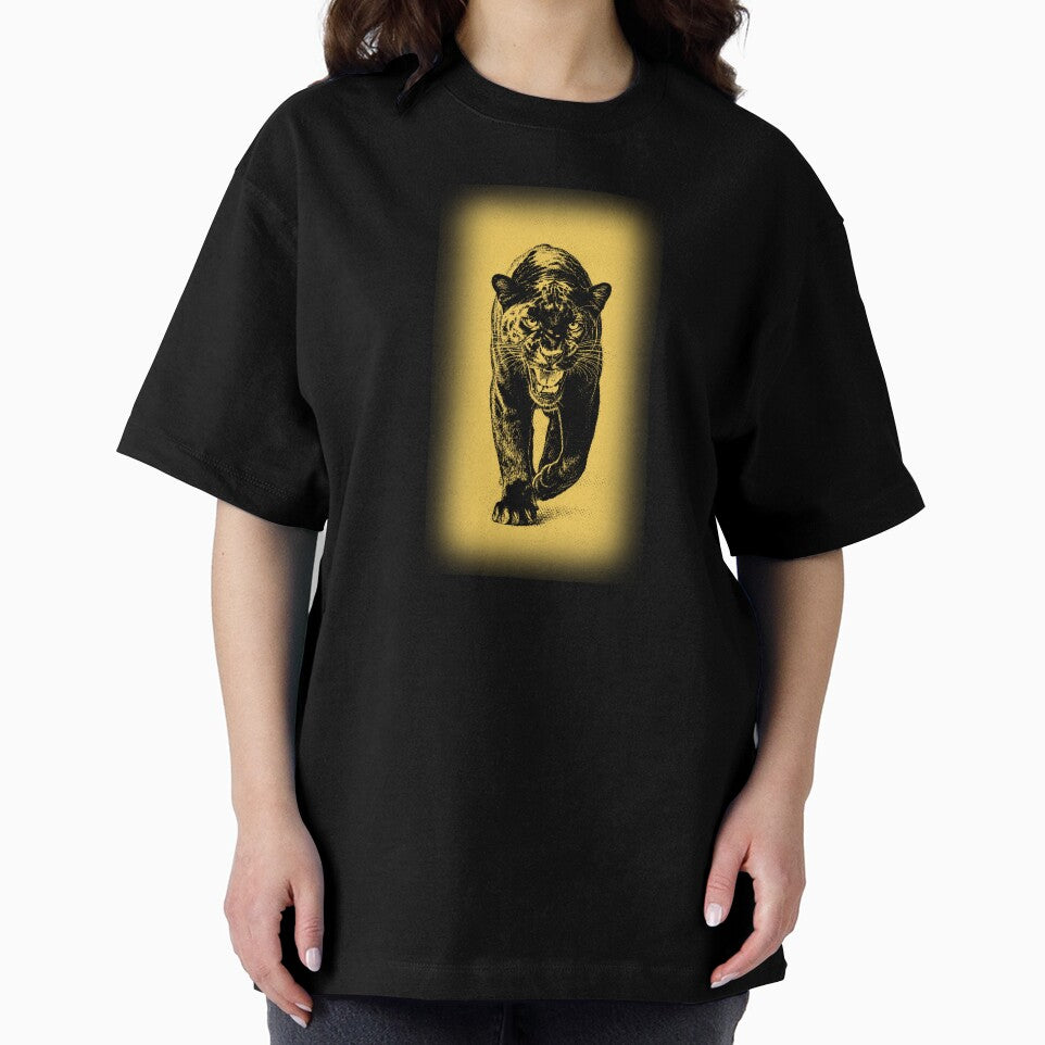 Black Panther Golden Wildlife Art by RPrintPulse