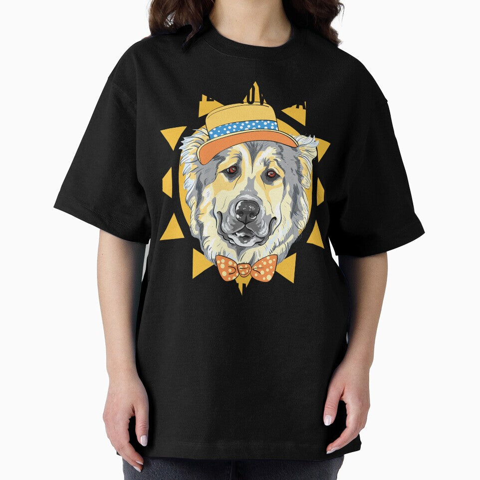 Funny Dog with a bow tie and Hat Proverb: Only love can make him shake his tail by Hinny8