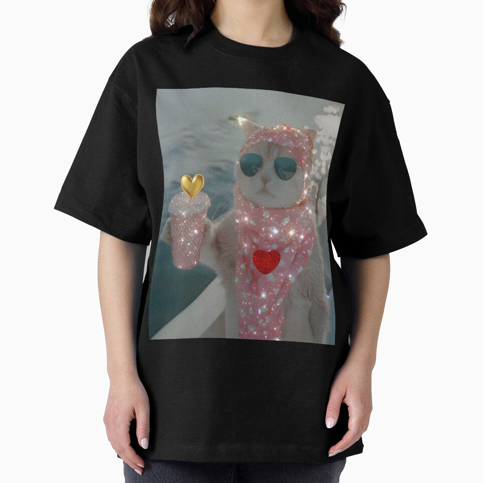 AESTHETIC   GLITTERY  CAT  PRINTED  PRODUCTS by Brewgoodness