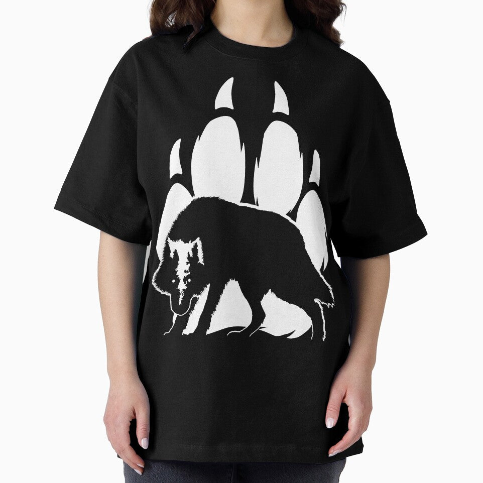 Wolf silhouette and paw by ivoreegoin