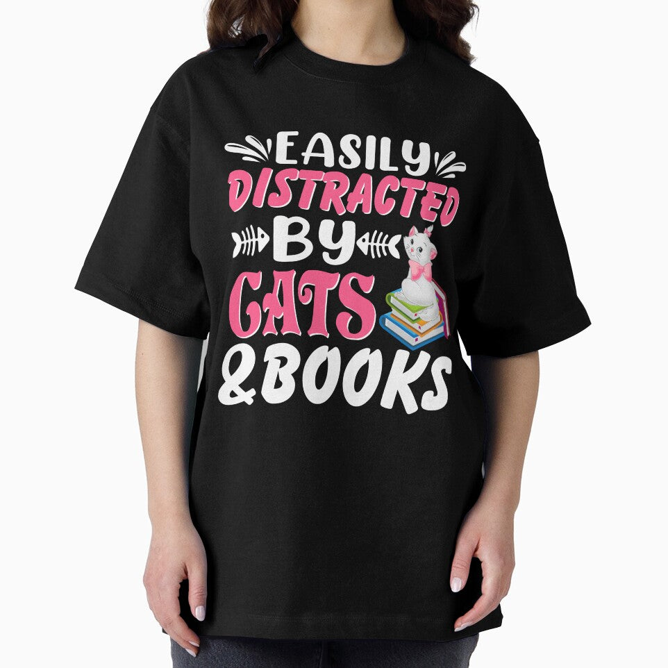 Distracted by Cats and Books by 808Designs